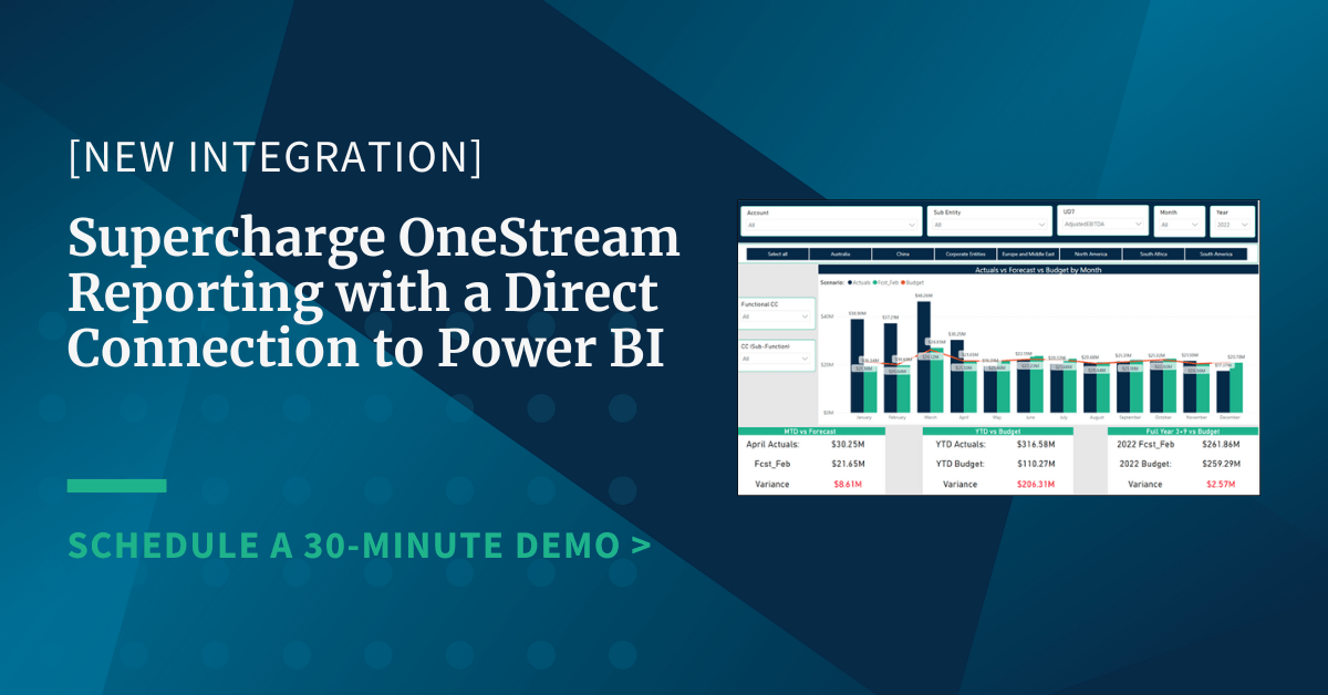 Onestream Power Bi Integration Demonstration With Sc H Group